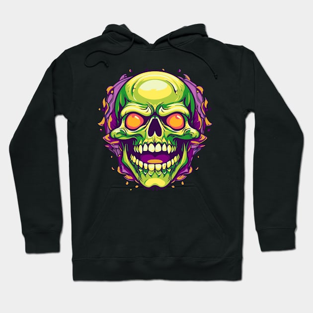 Laughing toxic skull Hoodie by ZombieTit